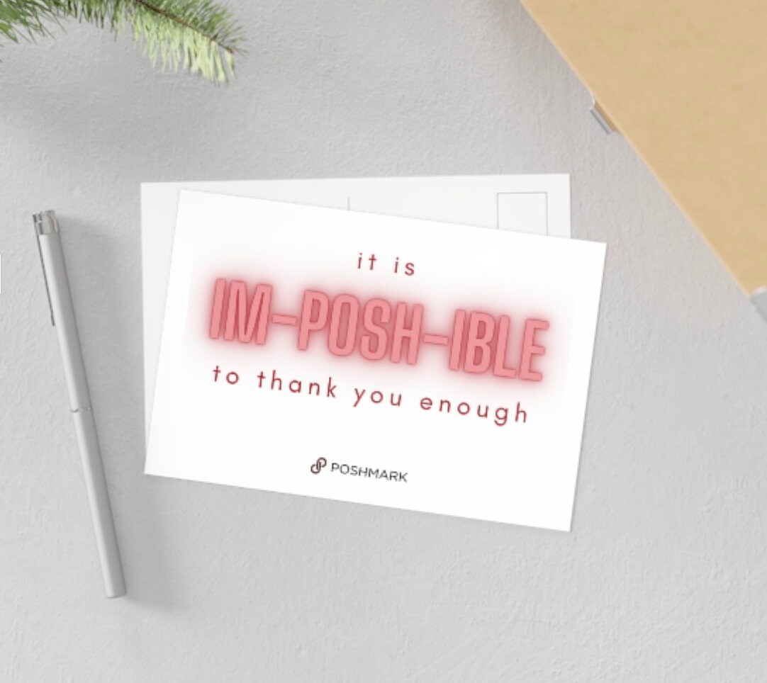 Poshmark Dankeskarte - Im-POSH-ible