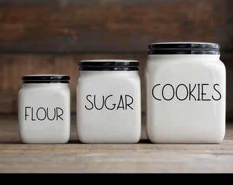 Custom Script Pantry Labels | Custom Canister Labels | Script Kitchen Labels | Pantry Stickers | Container Labels | Kitchen Organization