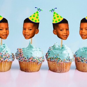 Face Cupcake Toppers, custom cupcake toppers, graduation cupcake toppers, birthday cupcake toppers, wedding cupcake toppers