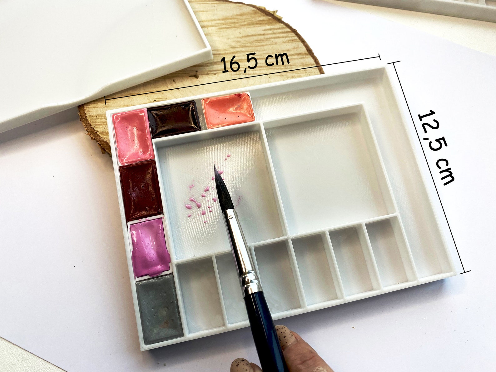 Empty watercolor palette for 12 full pans mini travel Etsy