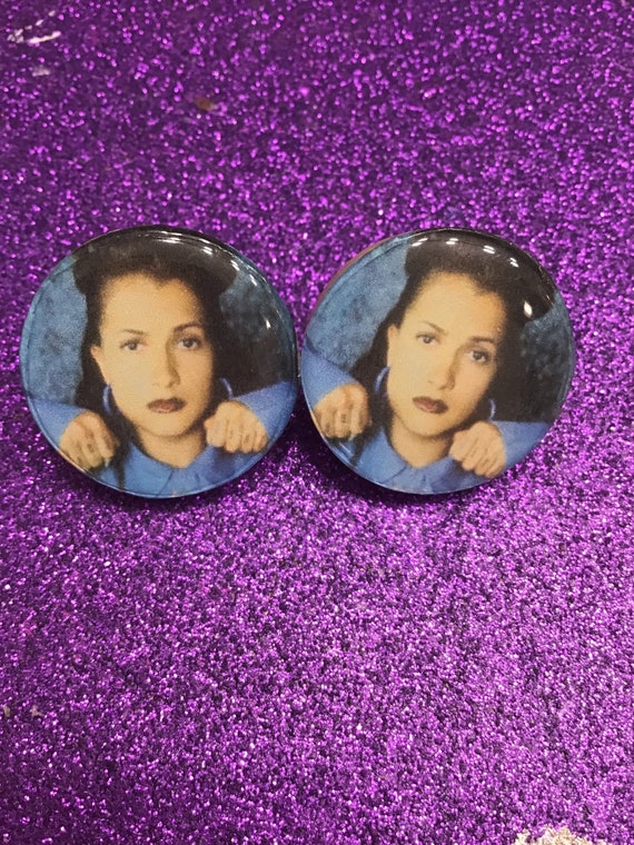 Sad Girl Earrings Mi Vida Loca Studs Resin Earrings Wood Etsy