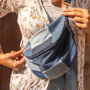 Upcycled Eco friendly Patched Fanny pack/Waist Pouch