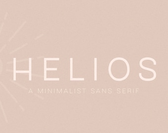 Helios // A Minimalist Sans Serif // Multi-Weight, Minimalist, Sans Serif Font, All Caps Font, Stylish, Modern, Minimal