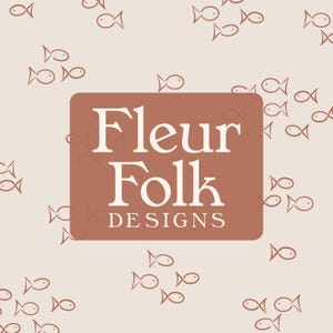 Padrão de Peixe Boho | Fundo do Oceano | Papel Digital para Impressão | Padrão de Cardume de Peixes | Padrão de Peixe Desenhado à Mão | Padrão para Uso Comercial
