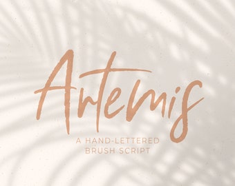 Artemis // A Hand-Lettered Brush Script // Hand Lettering, Handwritten Font, Brush Lettering, Brush Font, Cursive Font, Stylish Font