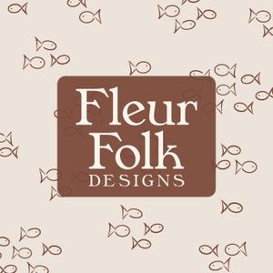 Padrão de Peixe Boho | Fundo do Oceano | Papel Digital para Impressão | Padrão de Cardume de Peixes | Padrão de Peixe Desenhado à Mão | Padrão para Uso Comercial