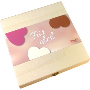Schoko-Herzen-Box „Für dich“ Perfekt till Valentinstag, Hochzeitstag, Verlobung, Geburtstag, Muttertag bild 3