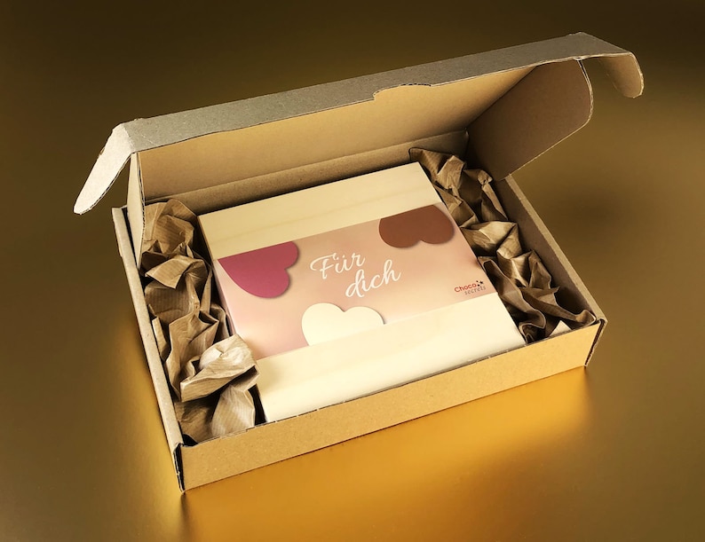 Schoko-Herzen-Box „Für dich“ Perfekt till Valentinstag, Hochzeitstag, Verlobung, Geburtstag, Muttertag bild 9