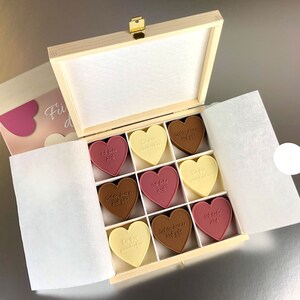 Schoko-Herzen-Box „Für dich“ Perfekt till Valentinstag, Hochzeitstag, Verlobung, Geburtstag, Muttertag bild 8