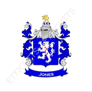 Jones Coat Of Arms Family Crest PDF Download, Printable Coat of arms.