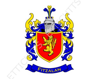 Fitzalan Coat Of Arms Print Cut Sublimate Engrave Digital Download