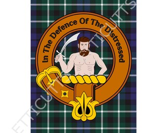 Downloadable Allardice Clan Badge Print Scottish Clan Gift Art Poster