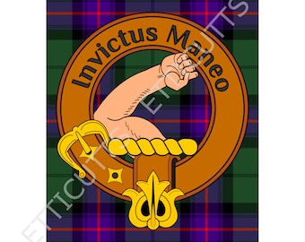 Downloadable Armstrong Clan Badge Print Scottish Clan Gift Art Poster
