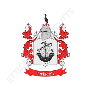 Driscoll Coat Of Arms Print Cut Sublimate Engrave Digital Download