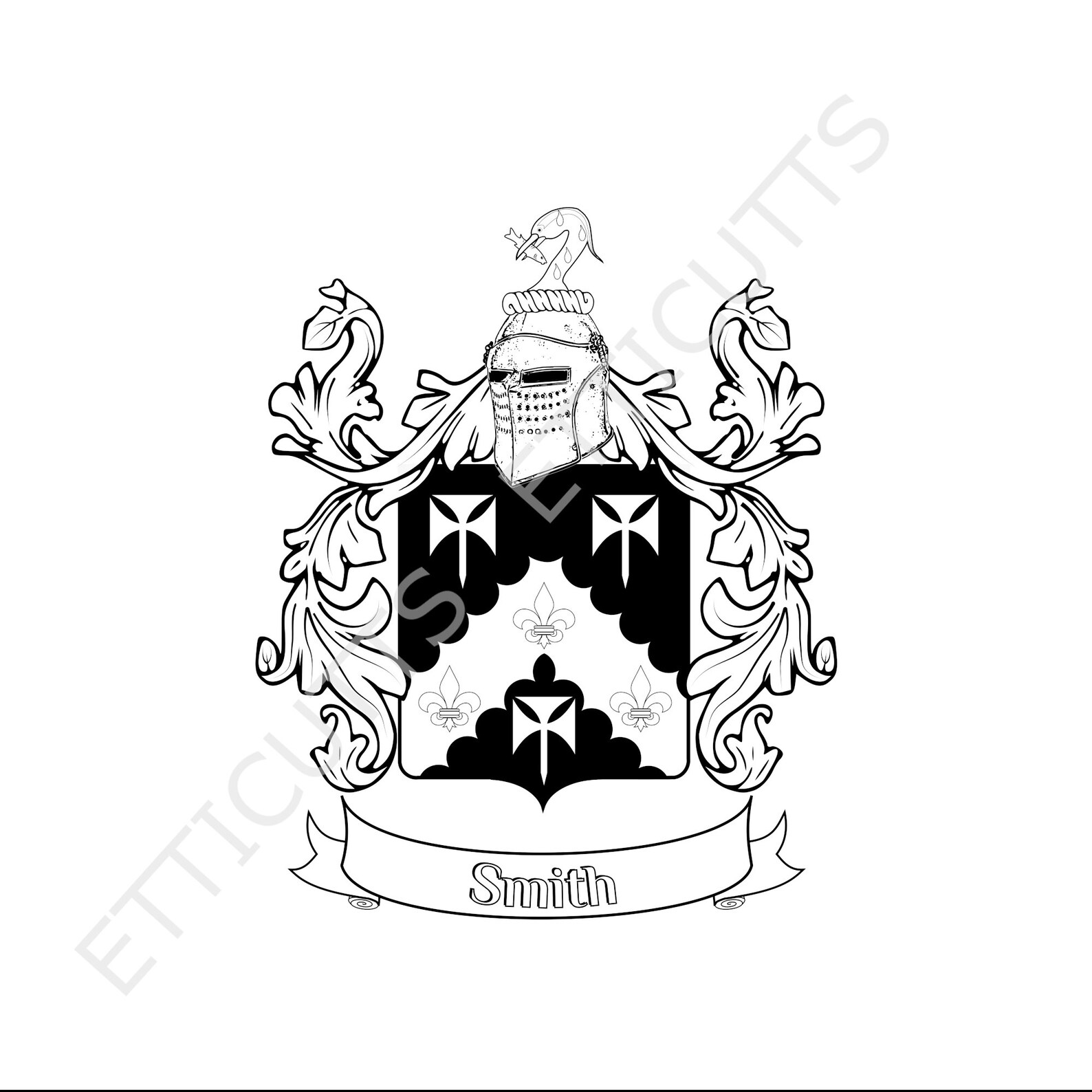 Smith Coat of Arms Family Crest PDF Download, Printable Coat of Arms