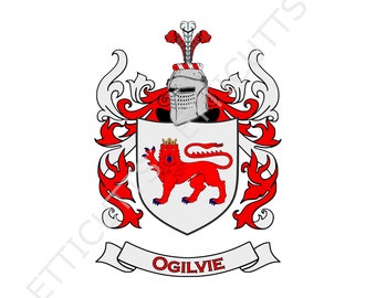 Ogilvie Coat Of Arms Print Cut Sublimate Engrave Digital Download