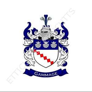 Gammage Coat Of Arms Print Cut Sublimate Engrave Digital Download
