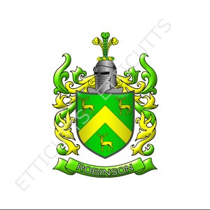 Robinson Coat Of Arms Print Cut Sublimate Engrave Digital Download