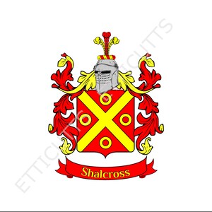 Shalcross Coat Of Arms Print Cut Sublimate Engrave Digital Download