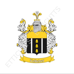Kelleher Coat Of Arms Family Crest PDF Download, Printable Coat of arms.