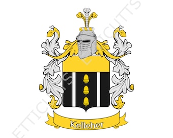Kelleher Coat Of Arms Family Crest PDF Download, Printable Coat of arms.