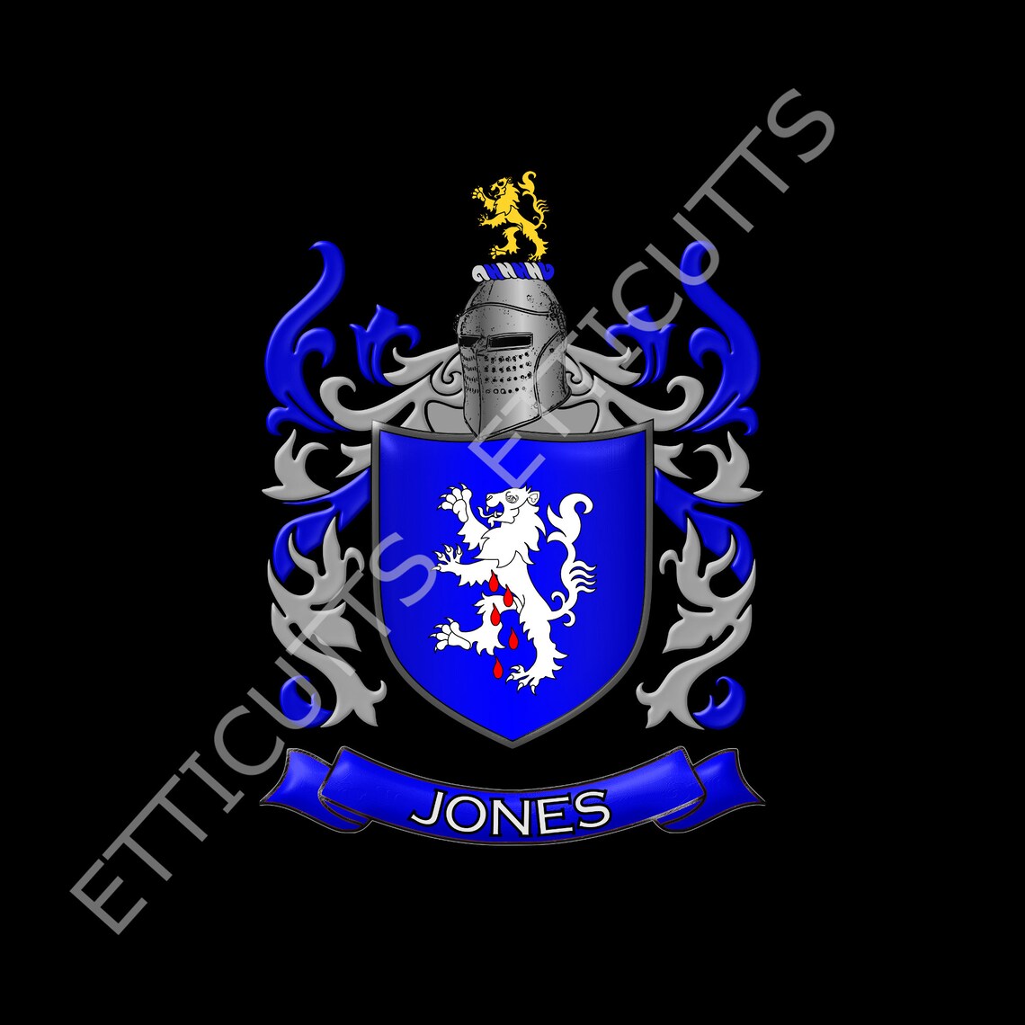 Jones Coat Of Arms Print Cut Sublimate Engrave Digital | Etsy