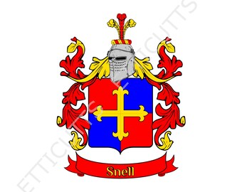Snell Coat Of Arms Family Crest PDF Download, Printable Coat of arms.