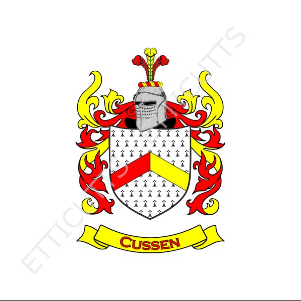 Cusson Coat Of Arms Print Cut Sublimer Engrave Digital Download