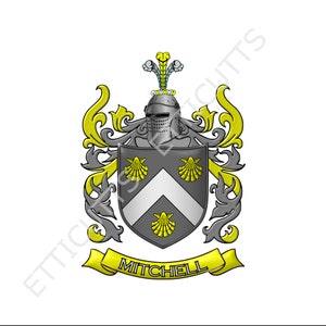 Mitchell Coat Of Arms Print Cut Sublimate Engrave Digital Download