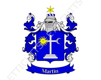 Martin Coat Of Arms Family Crest PDF Download, Printable Coat of arms.