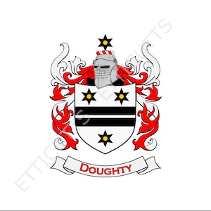 Doughty Coat Of Arms Print Cut Sublimate Engrave Digital Download