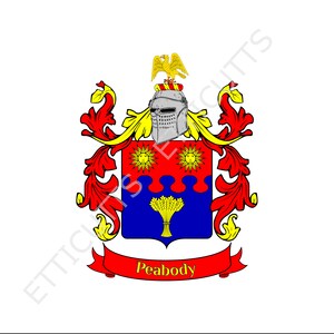 Peabody Coat Of Arms Print Cut Sublimate Engrave Digital Download