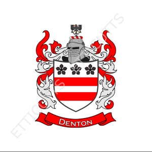 Denton Coat Of Arms Print Cut Sublimate Engrave Digital Download