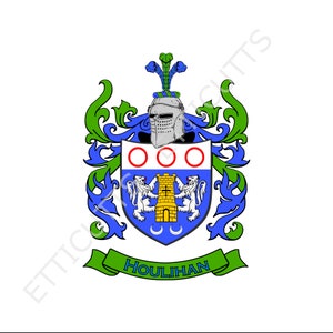 Houlihan Coat Of Arms Print Cut Sublimate Engrave Digital Download