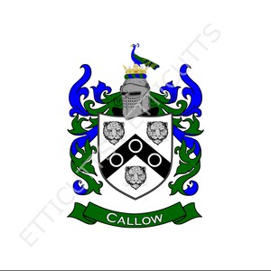 Callow Coat Of Arms Print Cut Sublimate Engrave Digital Download