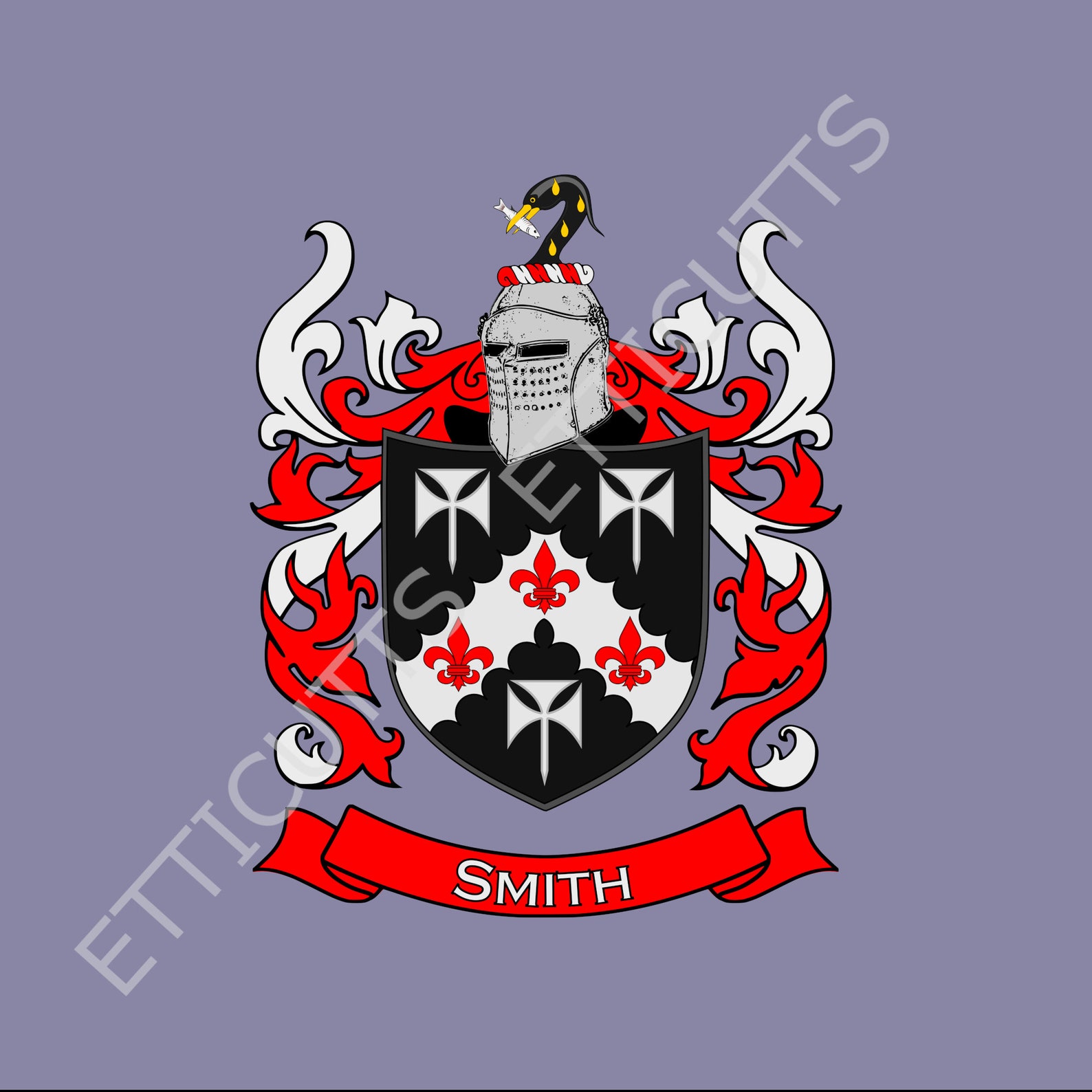 Smith Coat Of Arms Print Cut Sublimate Engrave Instant Digital Etsy