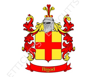 Bigod Coat Of Arms Family Crest PDF Download, Printable Coat of arms.