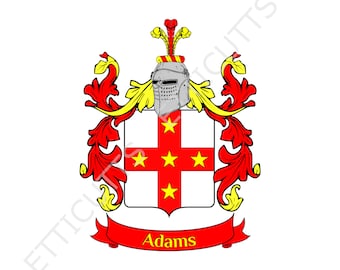 Adams Coat Of Arms Family Crest PDF Download, Printable Coat of arms.