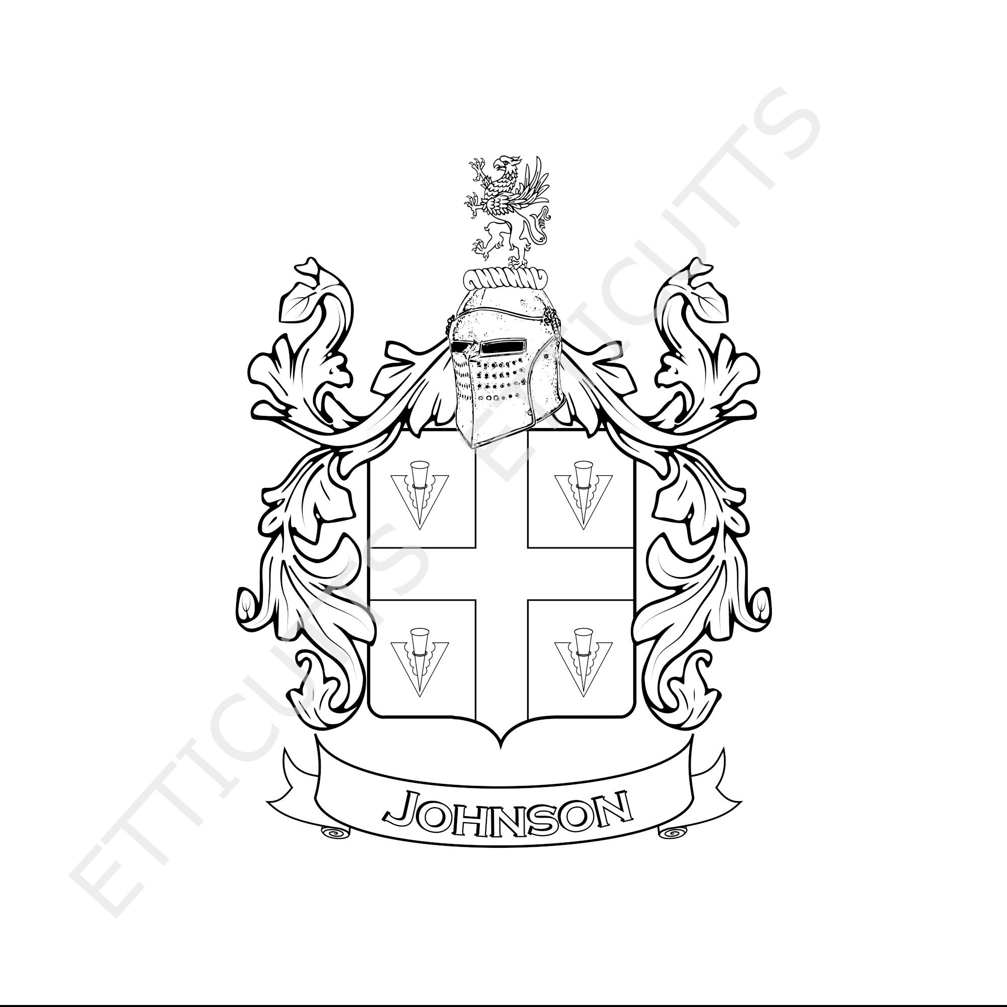 Johnson Coat of Arms Family Crest PDF Download, Printable Coat of Arms