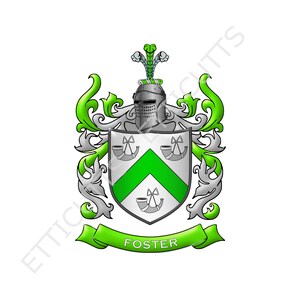 Foster Coat Of Arms Print Cut Sublimate Engrave Digital Download