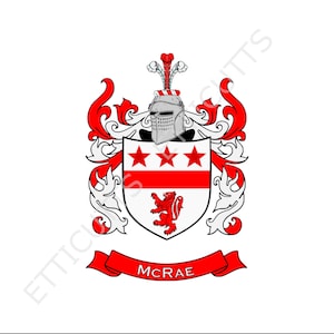 McRae Coat Of Arms Print Cut Sublimate Engrave Digital Download
