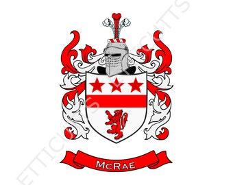 McRae Coat Of Arms Print Cut Sublimate Engrave Digital Download
