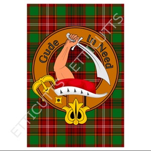 Downloadable Ainslie Clan Abzeichen Print Schottischer Clan Geschenk Kunst Poster