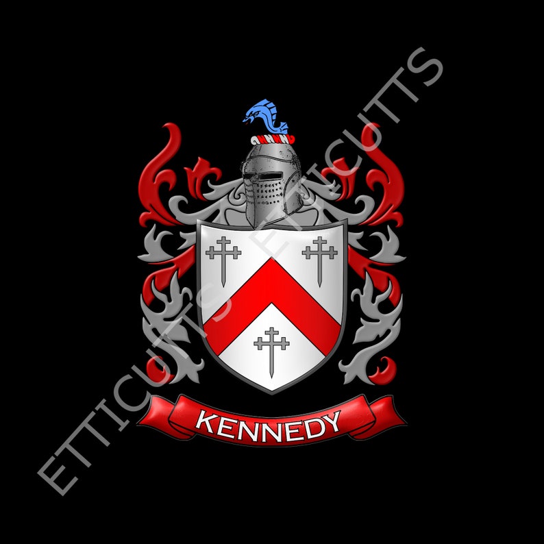 Kennedy Coat of Arms Print Cut Sublimate Engrave Digital Etsy