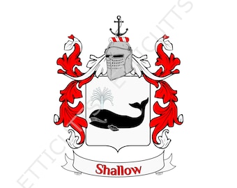 Shallow Coat Of Arms Family Crest PDF Download, Printable Coat of arms.