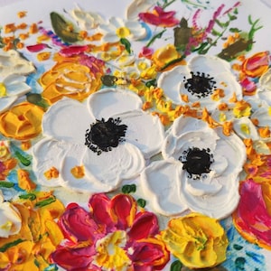 CUSTOM MADE Wedding bouqet  Keep your incredible flower bouqet forever Oil Acrylic on canvas