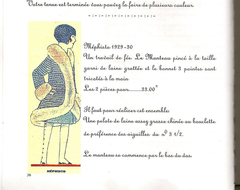 Robe Tricotée Pour Poupée Ancienne Bleuette - Taille 29 Cm