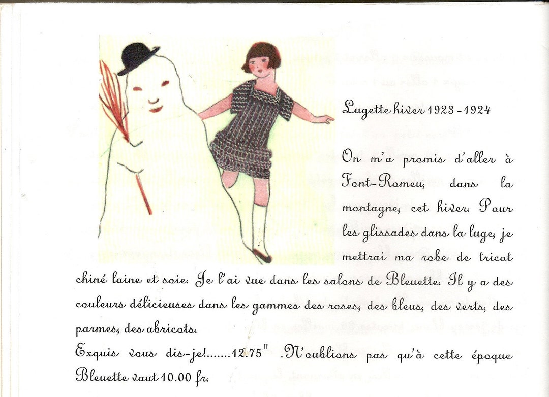 Explication De 2 Modèles Tricot Poupée Bleuette Lugette Hiver 1923-1924