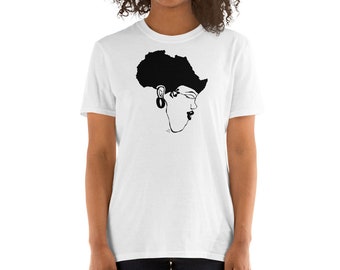 Black Lives Matter - African woman as African continant - real handmade drawn Art by Jean Olivier