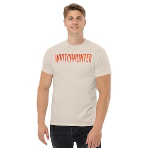Funny Halloween T-shirt for men Witchhunter Halloween 2021 Prank tee Heavyweight unisex tee